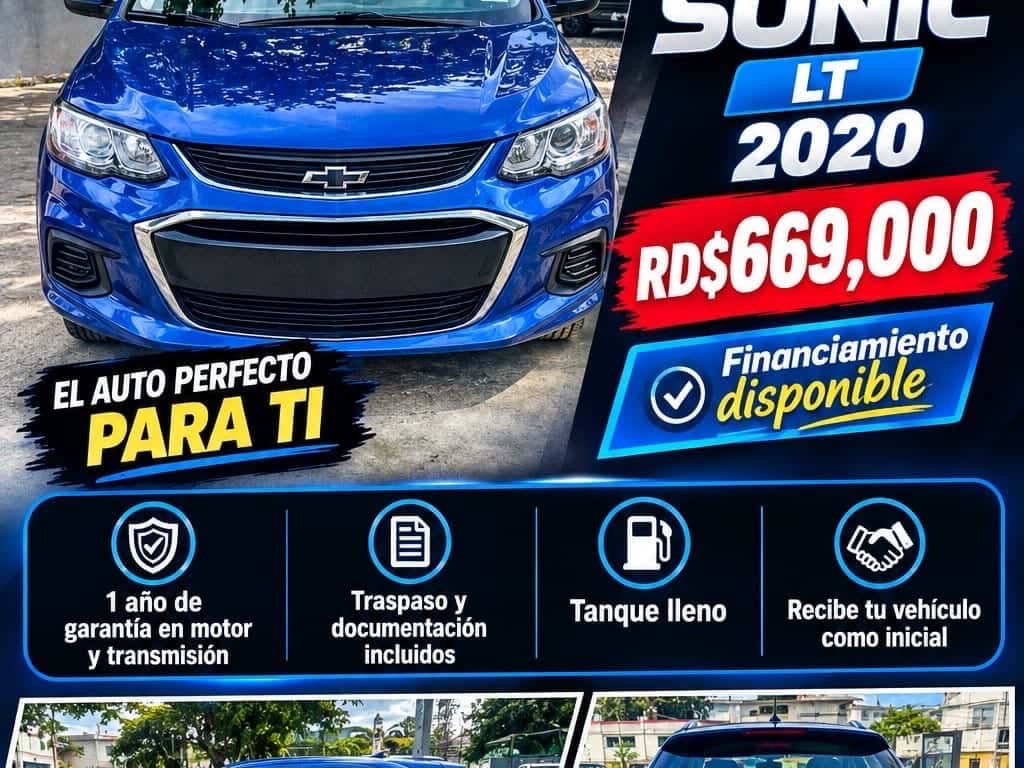 2020 Chevrolet Sonic usado en venta por Welin Jimenez