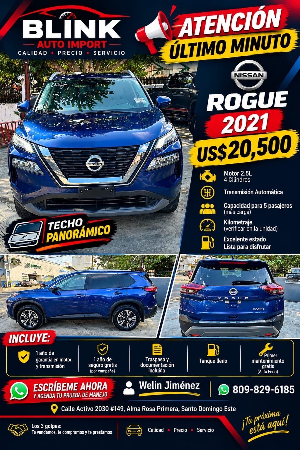 Nissan Rogue SV FULL 2021 en venta - vista principal