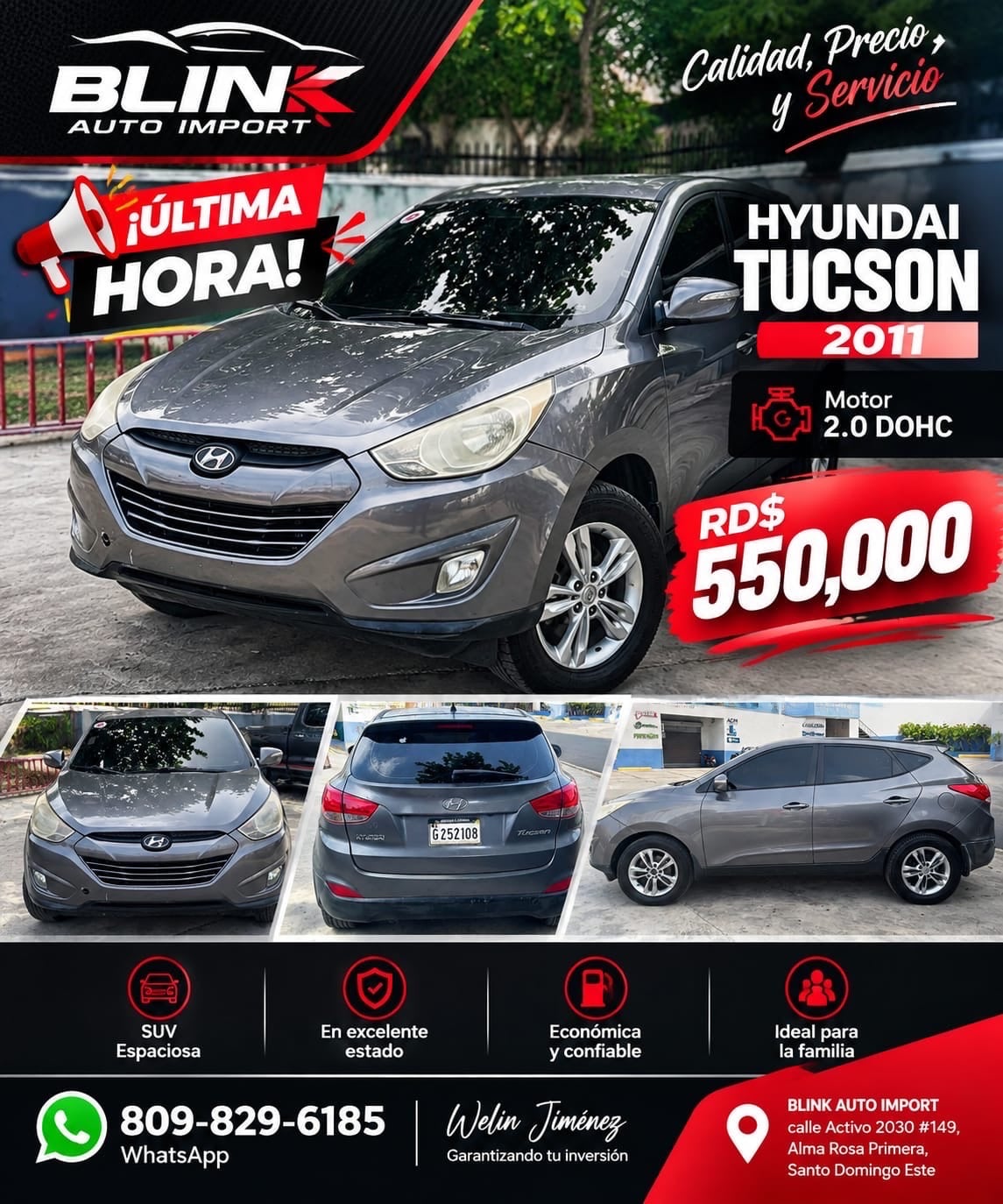 Hyundai Tucson SE 2011 en venta - vista principal