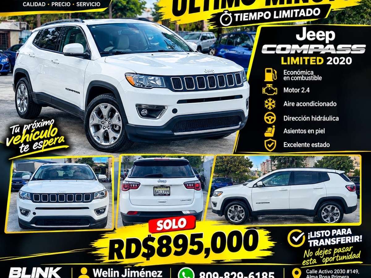 2020 Jeep Compass Limited usado en venta por Welin Jimenez