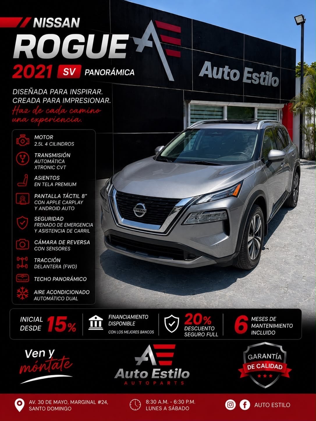 Nissan Rogue SV 2021 en venta - vista principal