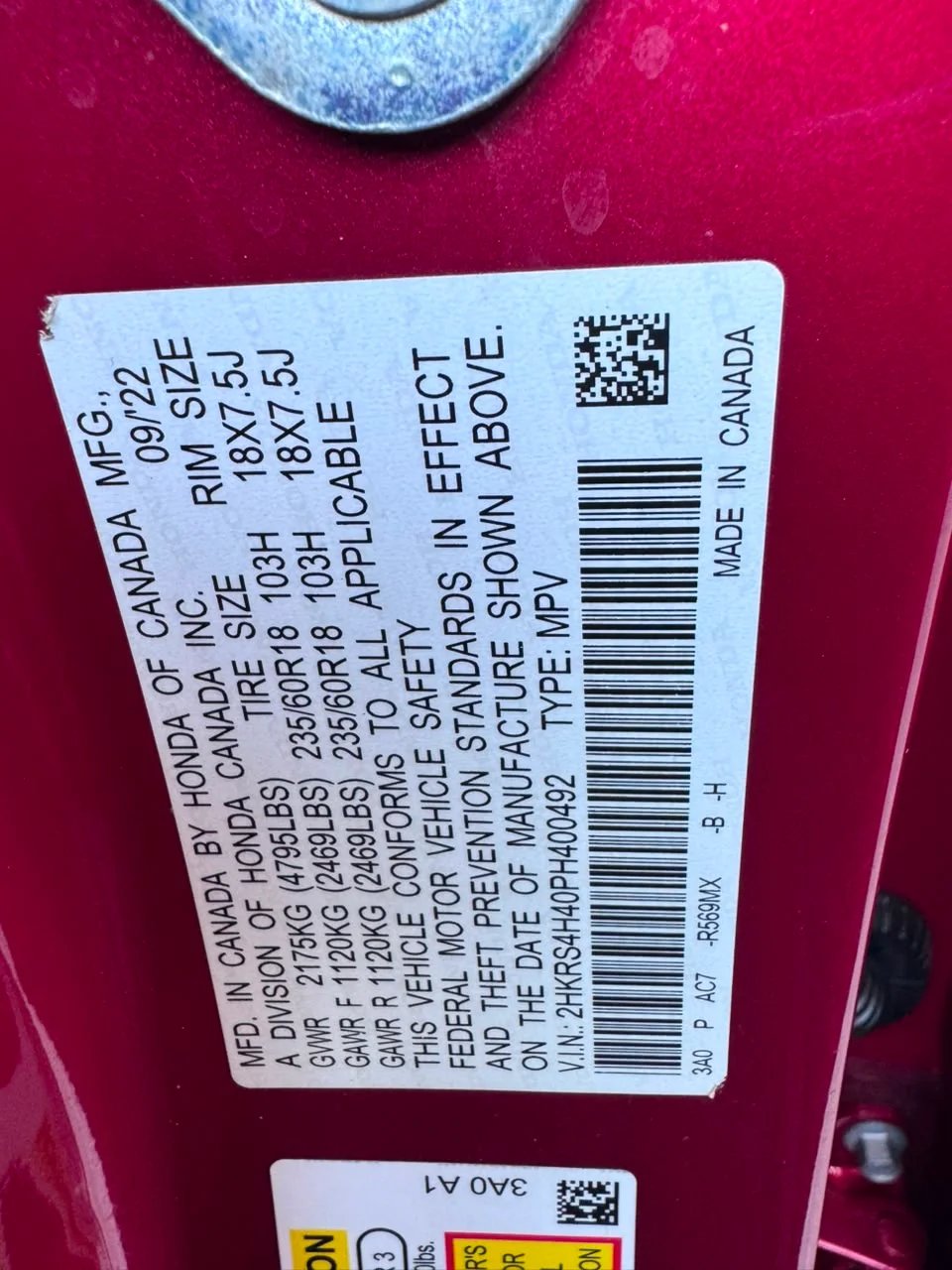 Honda CR-V EX 2023 - foto 9 de 9