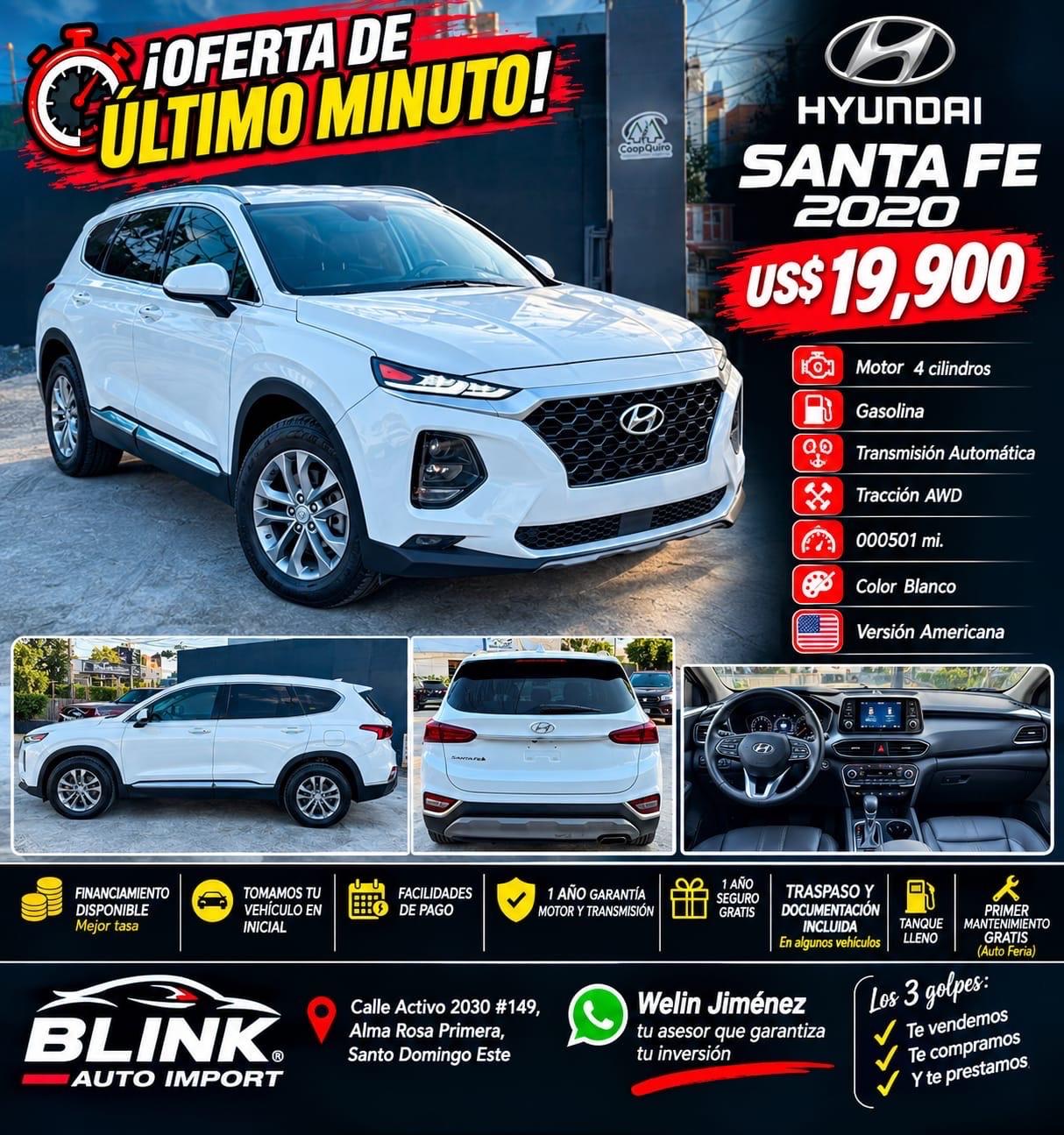 Hyundai Santa Fe SEL 2020 en venta - vista principal
