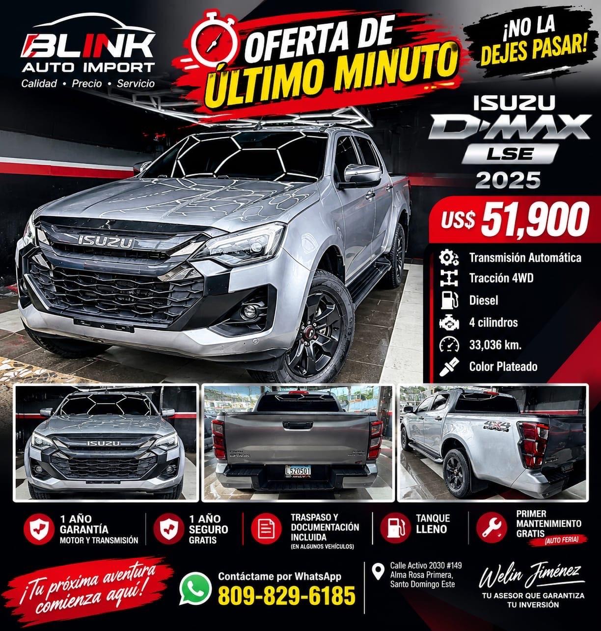Isuzu DMAX Limited Edition 2025 en venta - vista principal