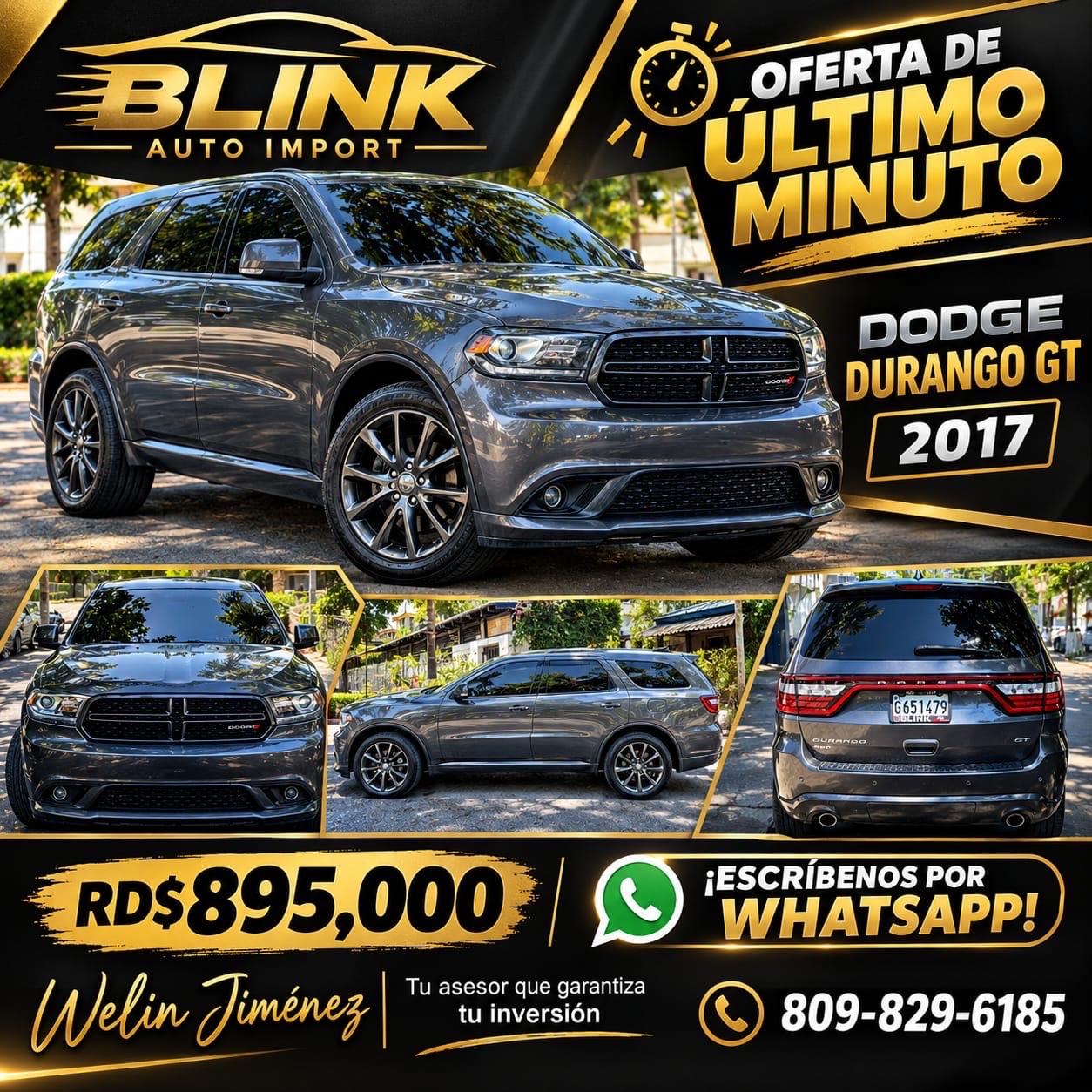 Dodge Durango GT 2017 en venta - vista principal