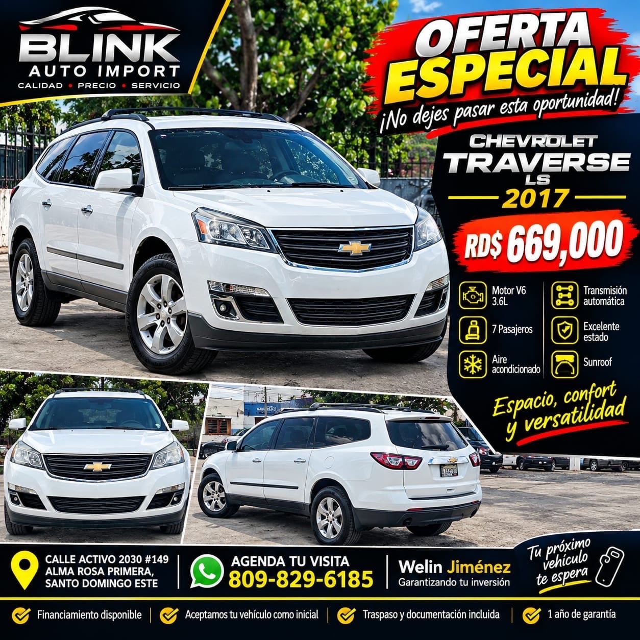 Chevrolet Traverse LS 2017 en venta - vista principal