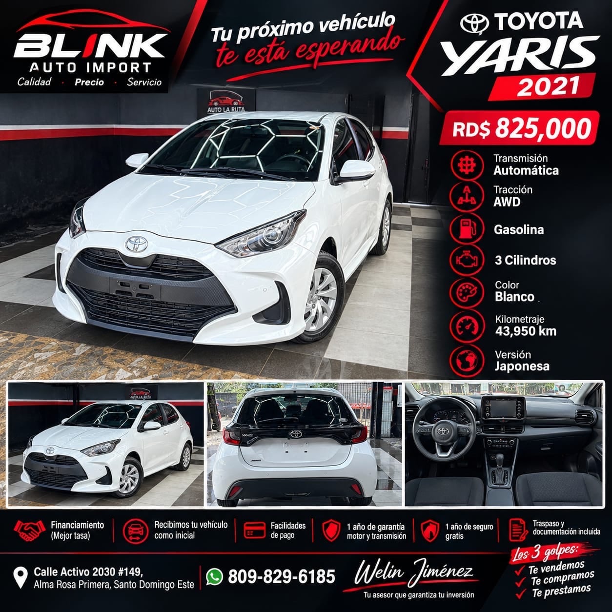 Toyota Yaris Hatchback 2021 en venta - vista principal