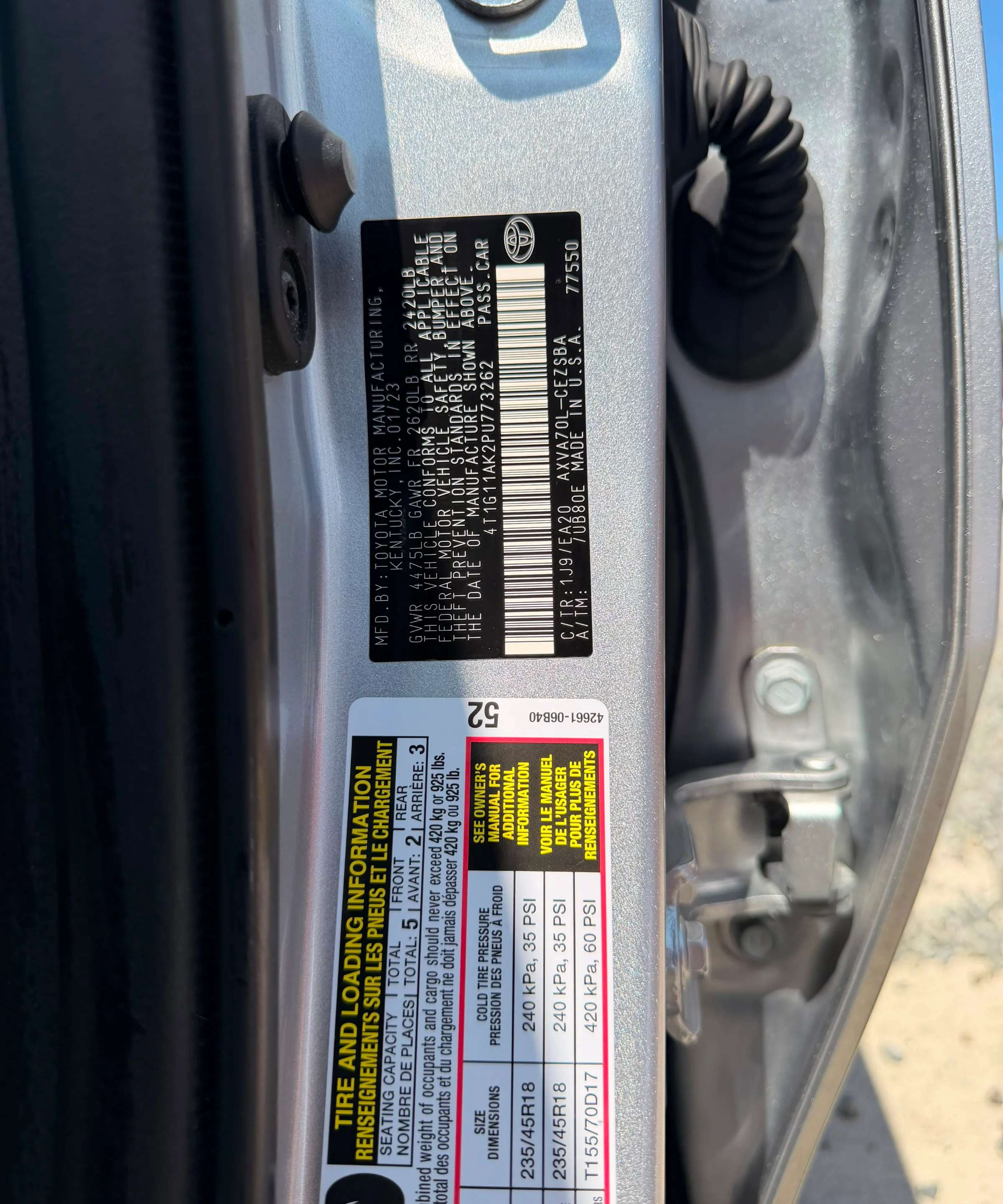 2023 Toyota Camry usado en venta por VPV AUTO IMPORT