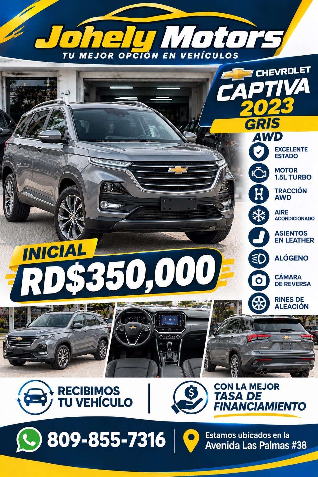 2023 Chevrolet Captiva LT usado en venta por Johely Motors
