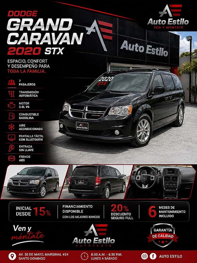 2020 Dodge Grand Caravan SXT usado en venta por AUTO ESTILO